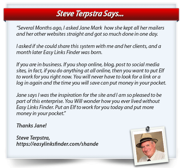 Steve Terpstra Testimonial